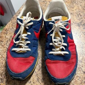 Nike Sneakers in Red, Blue, and Yellow